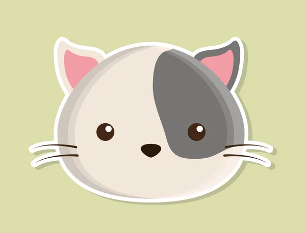 Chat animal mignon petit design . — Image vectorielle