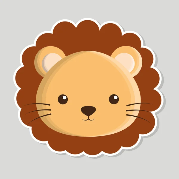 Левова тварина милий маленький дизайн . — стоковий вектор