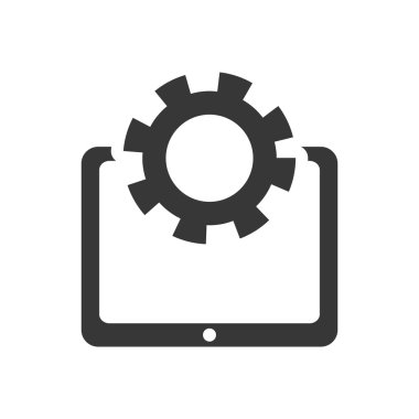 Tablet gadget teknoloji simgesi. Vektör grafiği