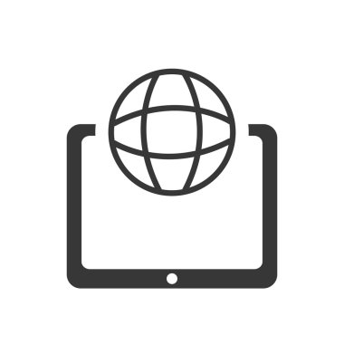 Tablet gadget teknoloji simgesi. Vektör grafiği