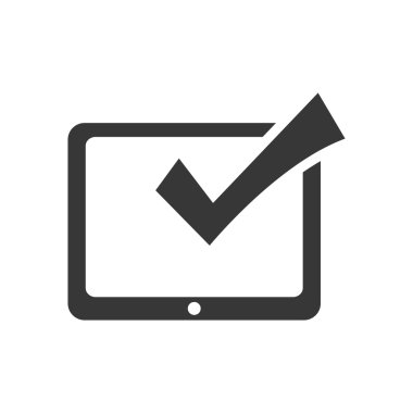 Tablet gadget teknoloji simgesi. Vektör grafiği