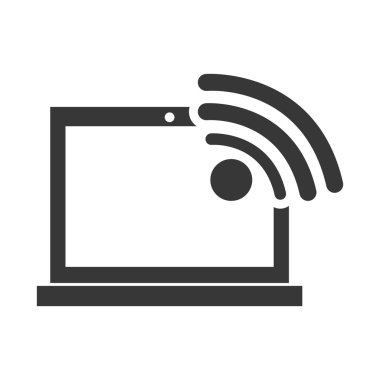 dizüstü bilgisayar becerikli alet teknoloji simgesi. Vektör grafiği