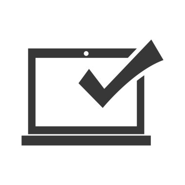 dizüstü bilgisayar becerikli alet teknoloji simgesi. Vektör grafiği