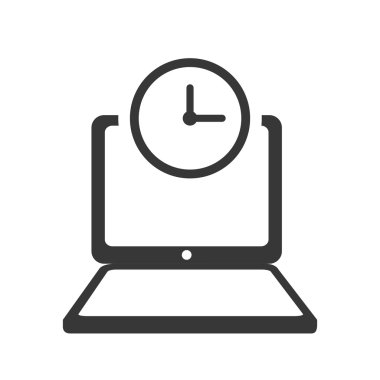 dizüstü bilgisayar becerikli alet teknoloji simgesi. Vektör grafiği