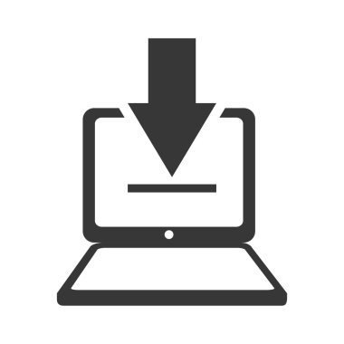 dizüstü bilgisayar becerikli alet teknoloji simgesi. Vektör grafiği