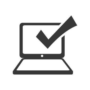 dizüstü bilgisayar becerikli alet teknoloji simgesi. Vektör grafiği