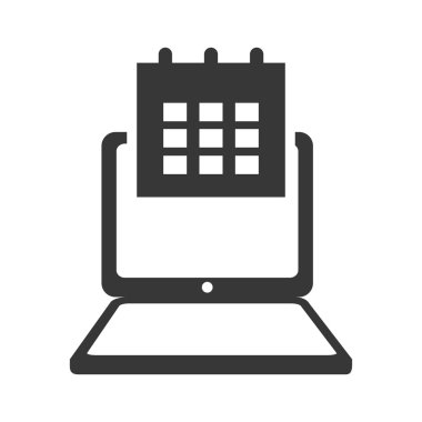 dizüstü bilgisayar becerikli alet teknoloji simgesi. Vektör grafiği