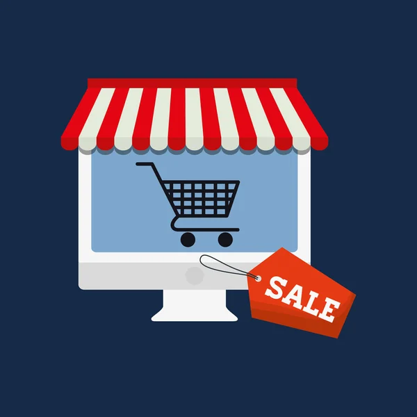 Pagamento online shopping e-commerce — Vettoriale Stock