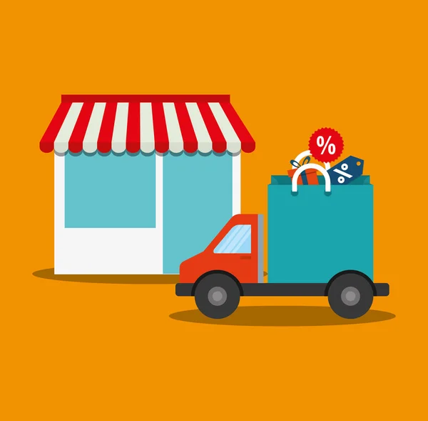 Online ödeme alışveriş e-ticaret — Stok Vektör