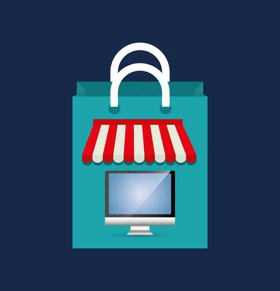 Online betaling winkelen e-commerce — Stockvector