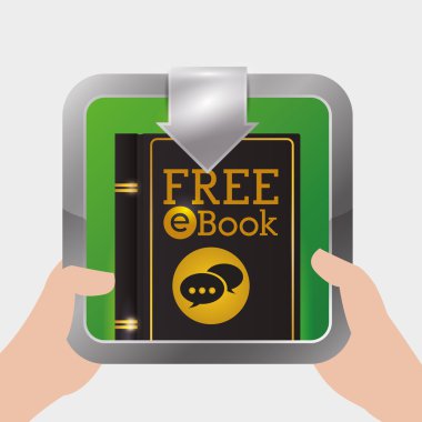 eKitap tasarımı. okuma simgesi. Beyaz arka plan