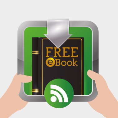 eKitap tasarımı. okuma simgesi. Beyaz arka plan