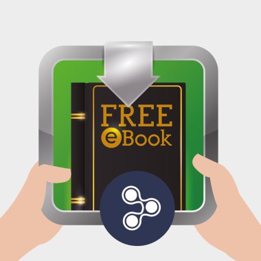 eKitap tasarımı. okuma simgesi. Beyaz arka plan