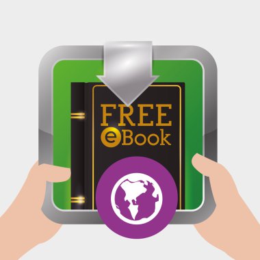 eKitap tasarımı. okuma simgesi. Beyaz arka plan