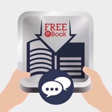 eKitap tasarımı. okuma simgesi. Beyaz arka plan