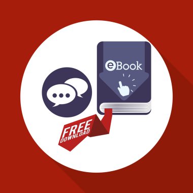 eKitap tasarımı. okuma simgesi. Beyaz arka plan