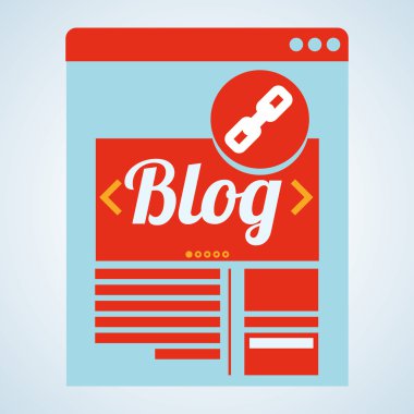 Bloglama tasarım. sosyal medya simge. İzole illüstrasyon, vektör