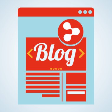 Bloglama tasarım. sosyal medya simge. İzole illüstrasyon, vektör