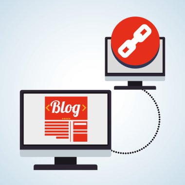 Bloglama tasarım. sosyal medya simge. İzole illüstrasyon, vektör