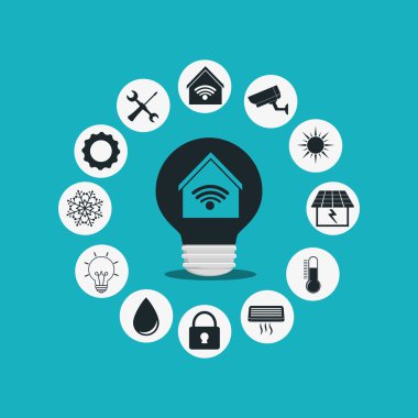 Akıllı ev Icon set