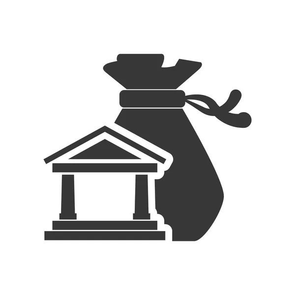Geld tas financiële commerce design — Stockvector