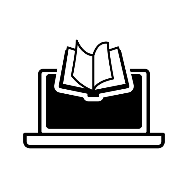 Ebook conception de technologie d'ordinateur portable — Image vectorielle