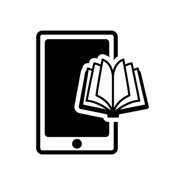 EBook smartphone technologieontwerp — Stockvector