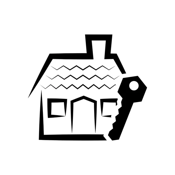 House home silhouette design — Stock Vector