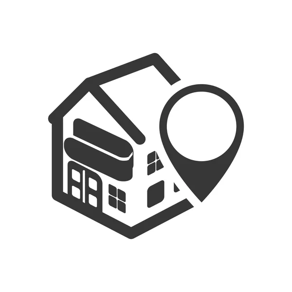 Σπίτι σχεδιασμό Αρχική σιλουέτα — Διανυσματικό Αρχείο