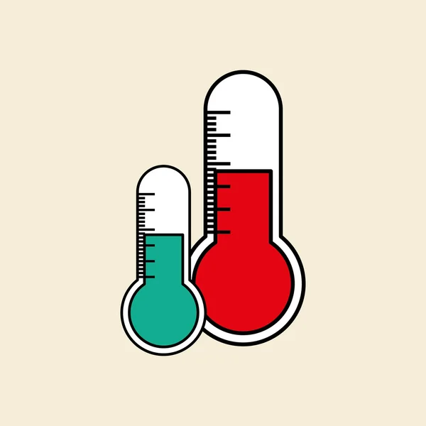Thermometer icon design , vector illustration, vector illustration — Stock Vector