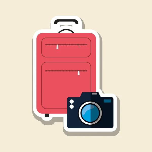 Ilustración del vector de viaje, icono del vector — Vector de stock