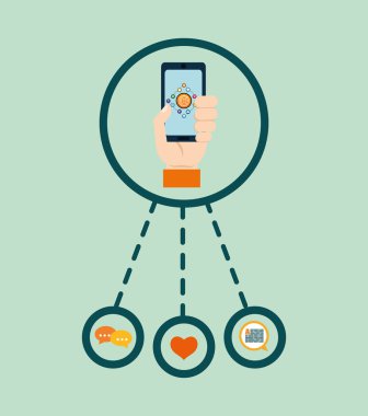 Smartphone sosyal medya tasarım