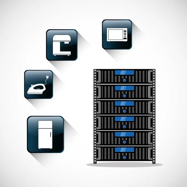 Hosting Internetu rzeczy projektowania — Wektor stockowy