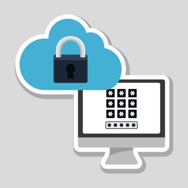 Güvenlik sistemi vektör tasarımı