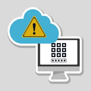 Güvenlik sistemi vektör tasarımı