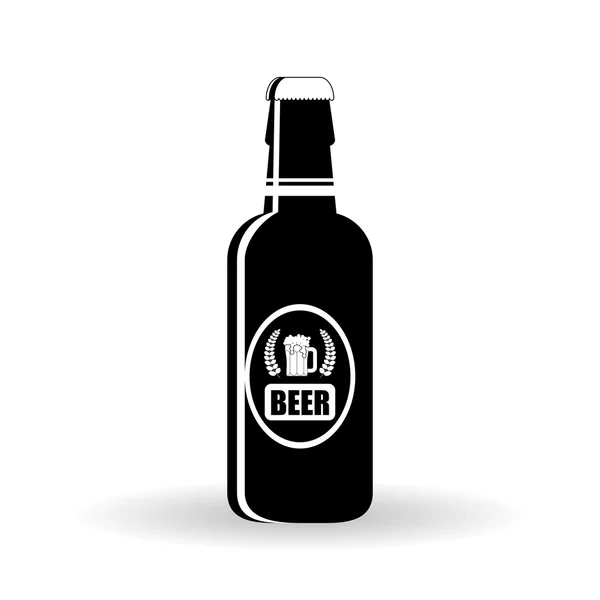 白い背景ベクトル イラスト上のビールのデザイン — ストックベクタ