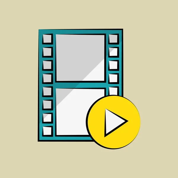 Movie  icon, vector design — Stock Vector
