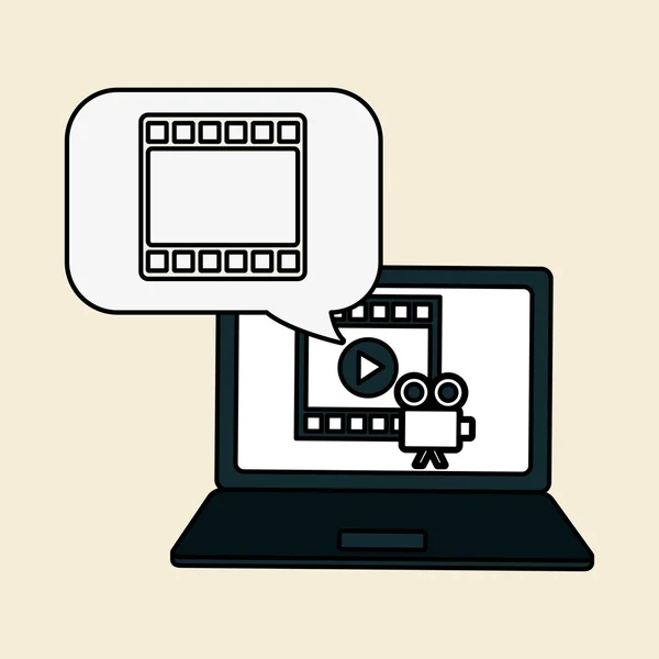 Filmpictogram en technologie, vector design — Stockvector