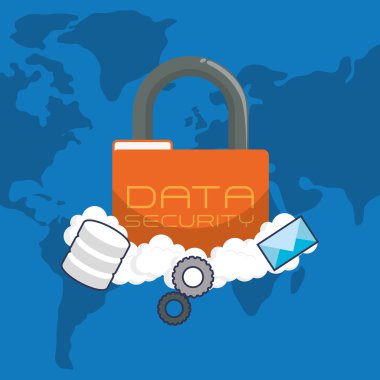 Bulut bilgi işlem asma kilit web tasarım hosting