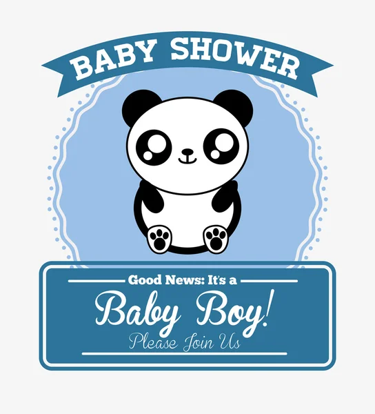 Diseño de la tarjeta de dibujos animados baby shower — Vector de stock