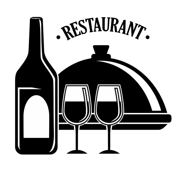 Design icona vino e ristorante, illustrazione vettoriale — Vettoriale Stock
