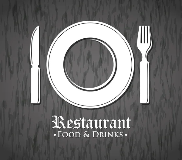 Cutlery and restaurant icon design, vector illustration — Stock Vector