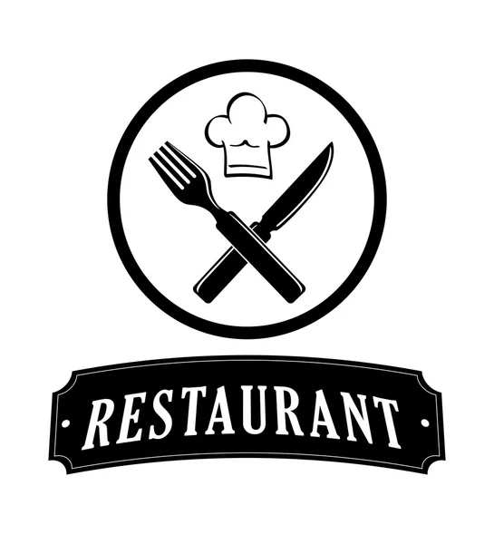 Diseño de iconos de cubiertos y restaurantes, ilustración vectorial — Vector de stock