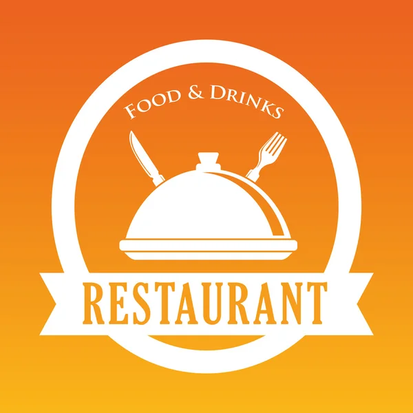 Restaurante plato de diseño, vector de ilustración — Vector de stock