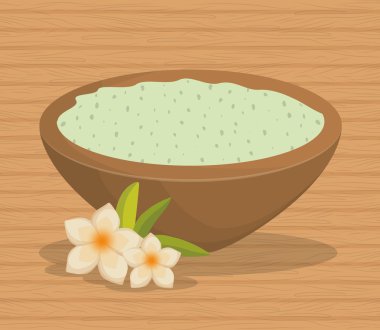 Spa merkezi, vektör tasarımı çizimi