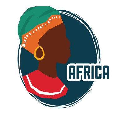 Düz resimde Afrika tasarım hakkında