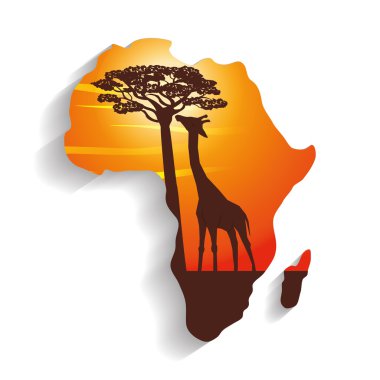 Düz resimde Afrika tasarım hakkında