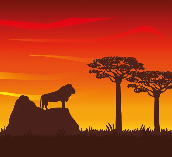 Vlakke afbeelding over Afrika design — Stockvector