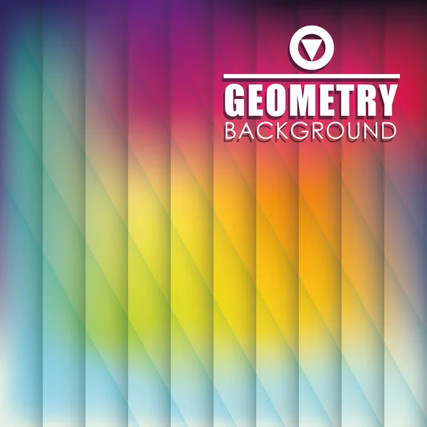 Geometría fondo multicolor, diseño de vectores — Vector de stock