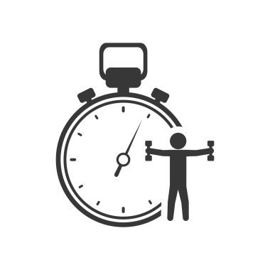 Chronometre ağırlık kaldırma sağlıklı yaşam tarzı tasarım